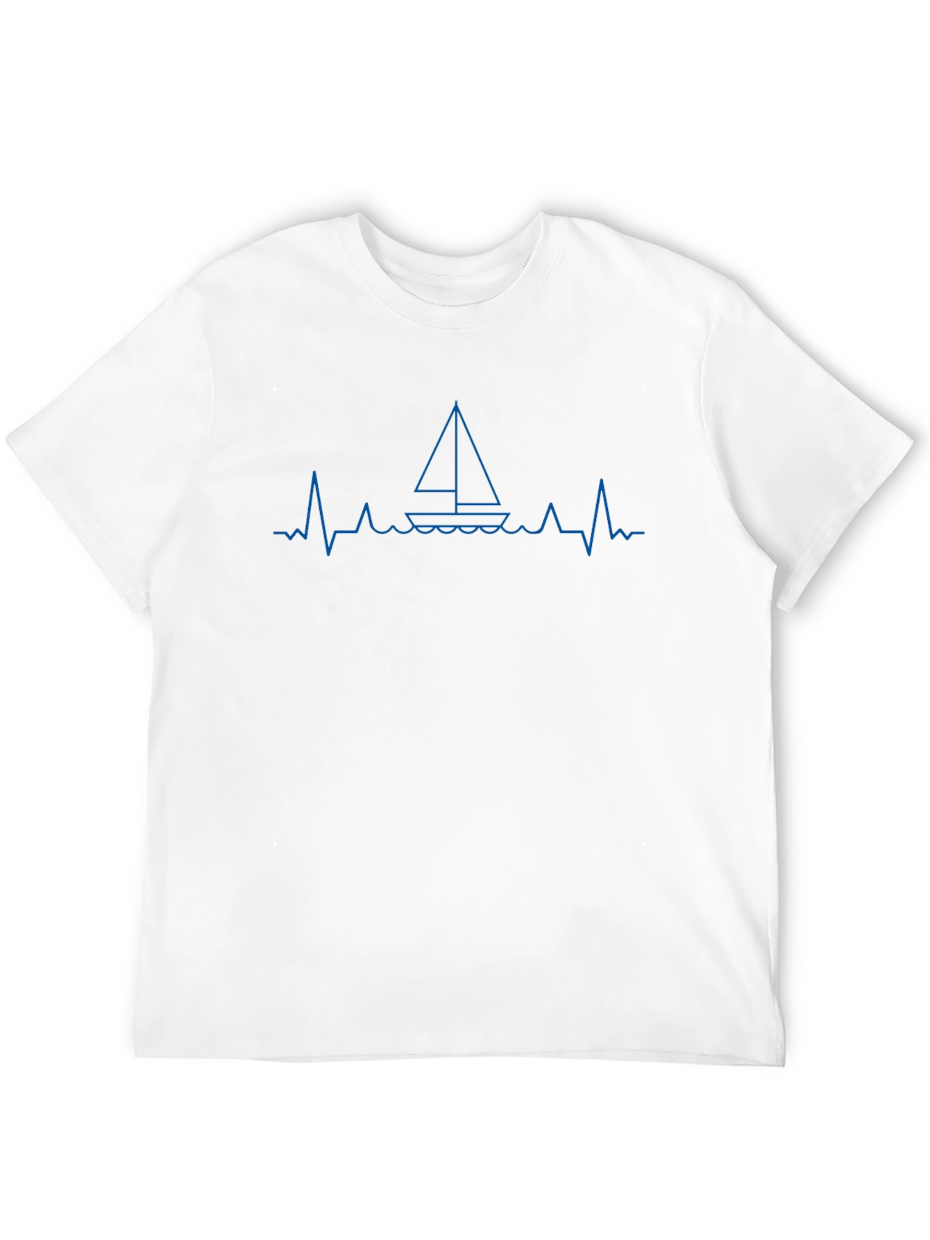 Sailboat Heartbeat Graphic T-Shirt - Nautical Tee