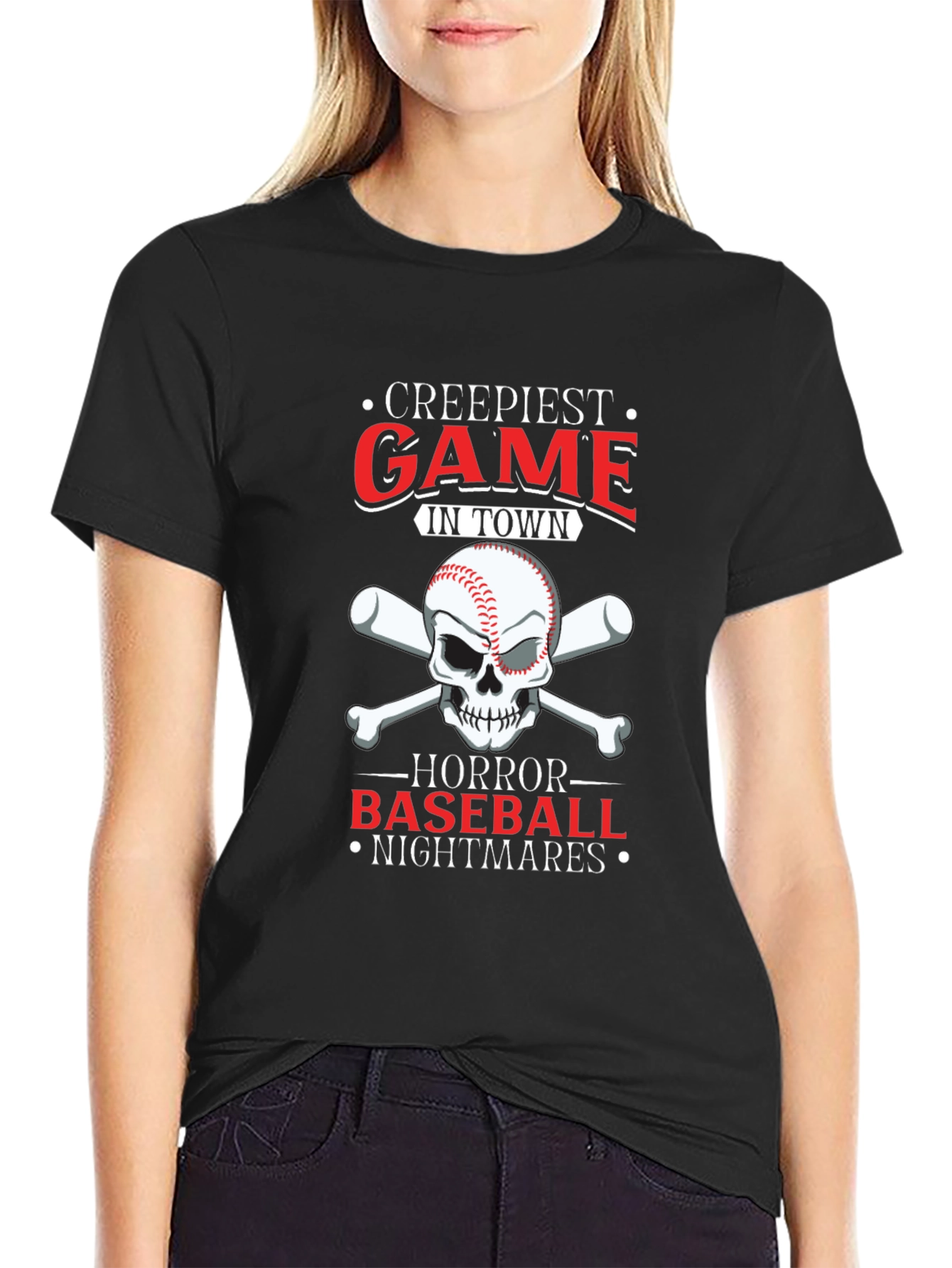 Creepiest Baseball Game T-Shirt: Horror Nightmares