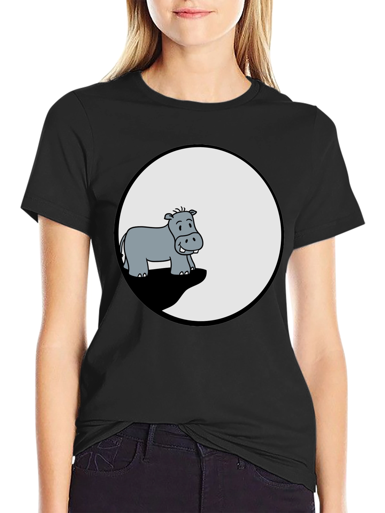 Hippo Graphic Tee - Mens Black T-Shirt