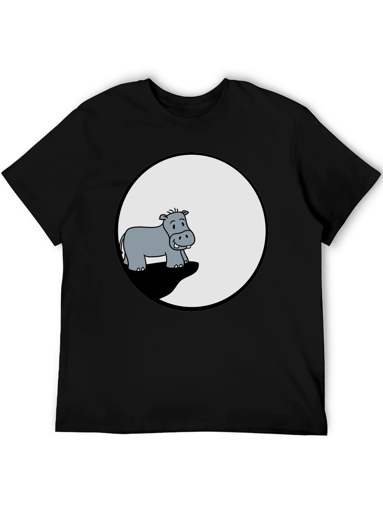 Hippo Graphic Tee - Mens Black T-Shirt