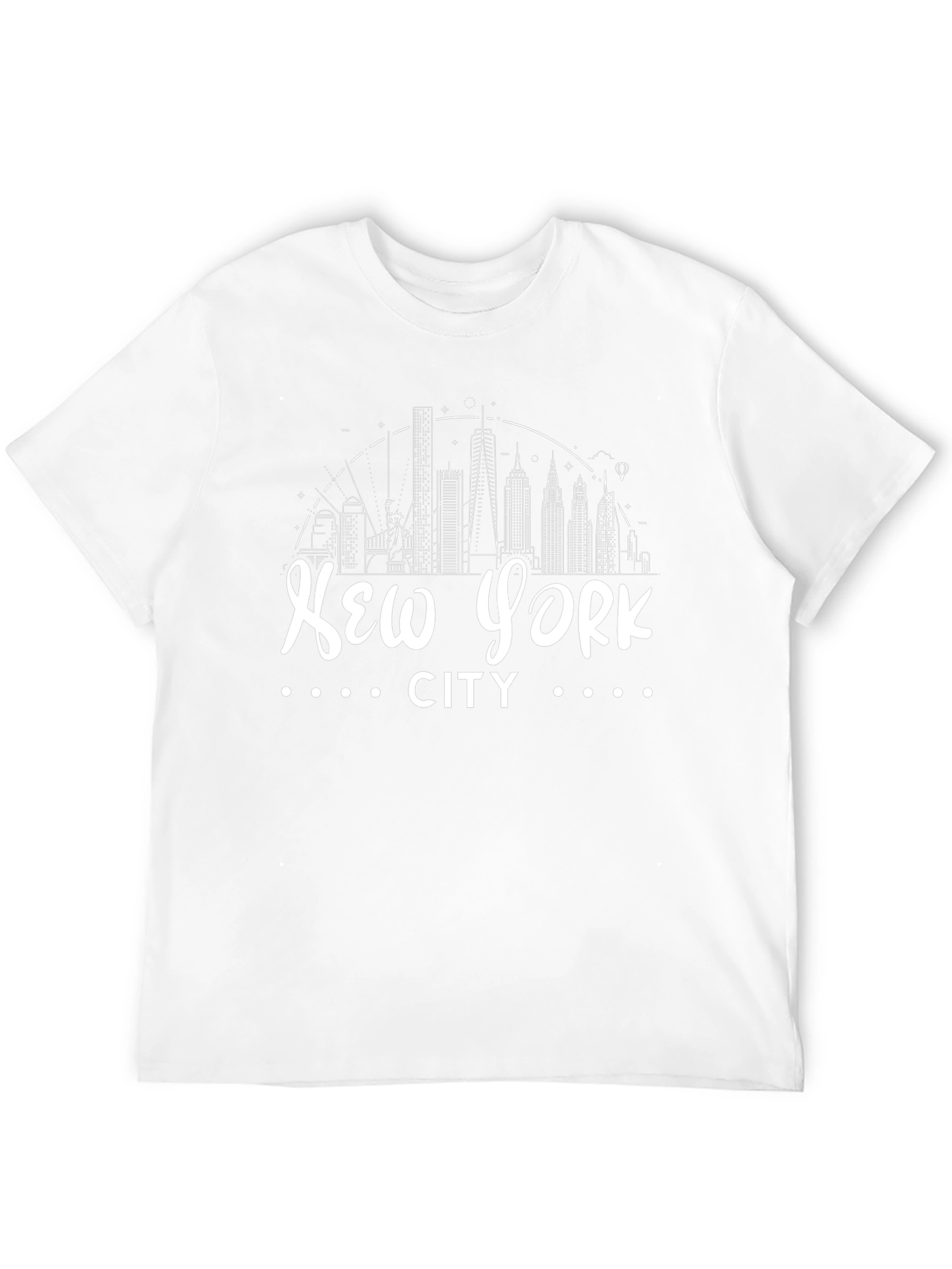 New York City Skyline Graphic Tee - Black