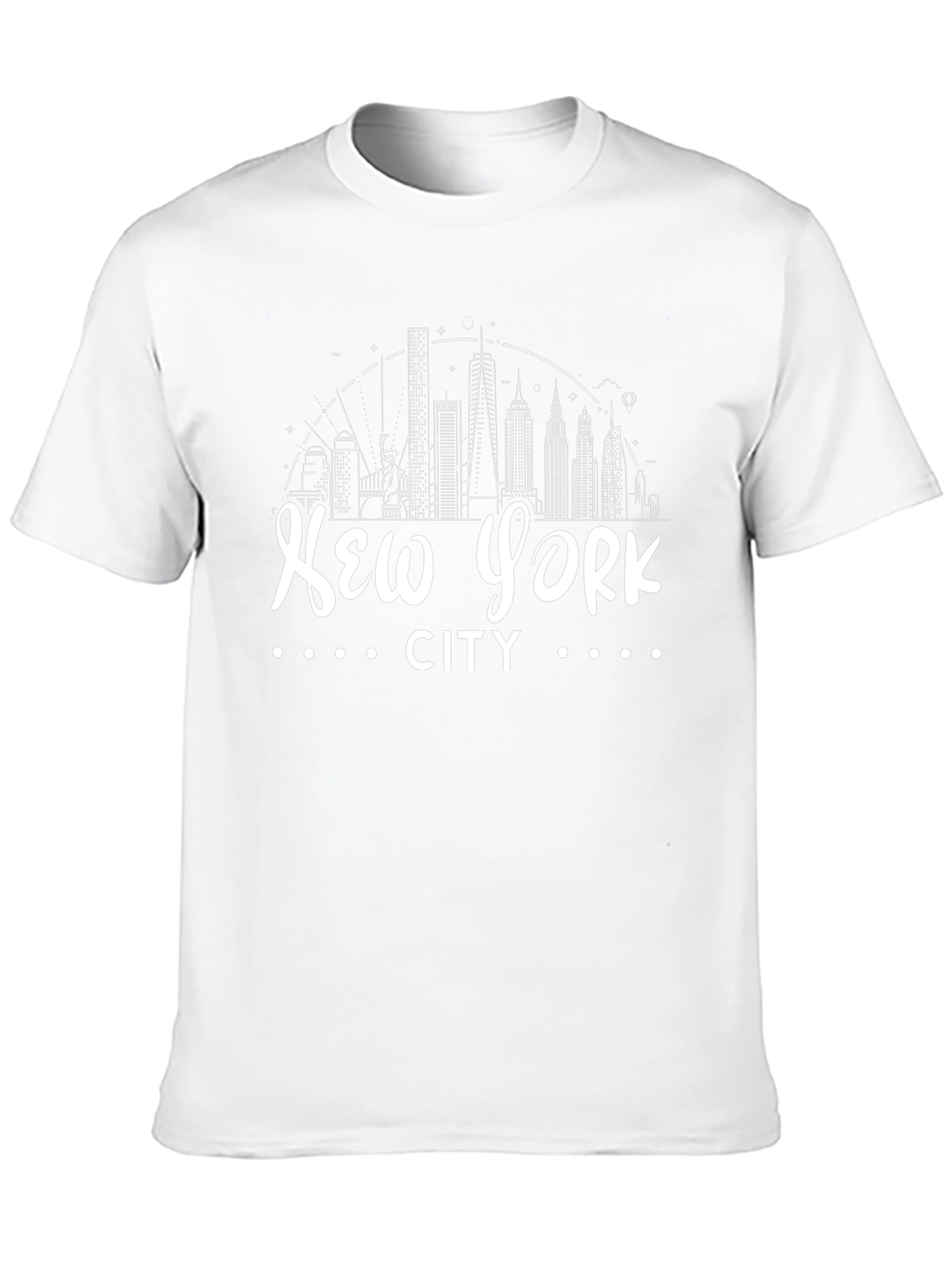 New York City Skyline Graphic Tee - Black