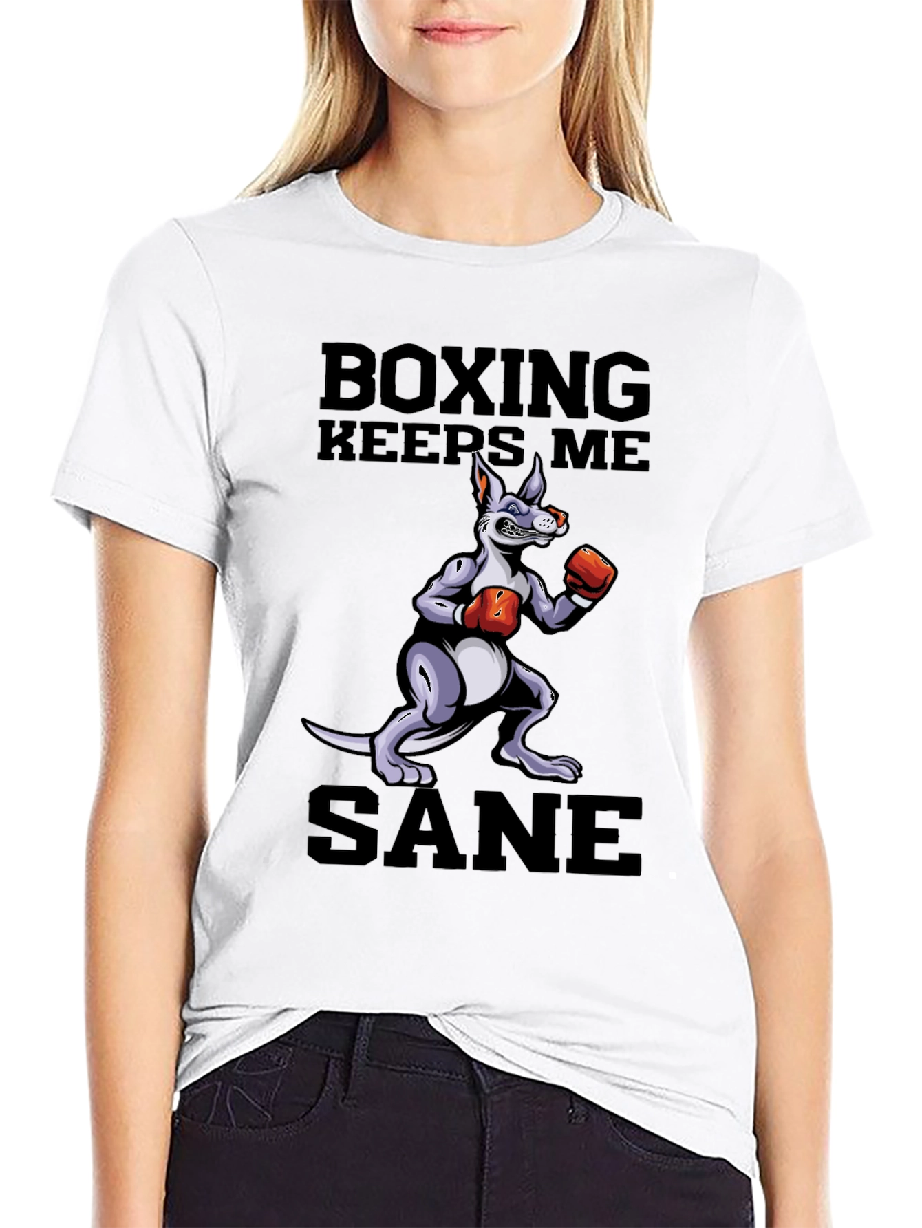 Boxing Kangaroo Graphic T-Shirt - Keep Me Sane