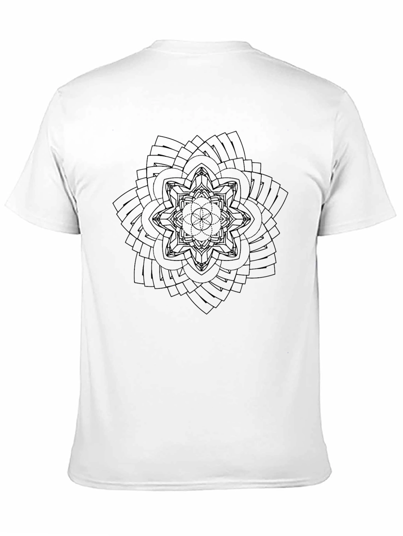 Abstract Mandala Graphic Black T-Shirt