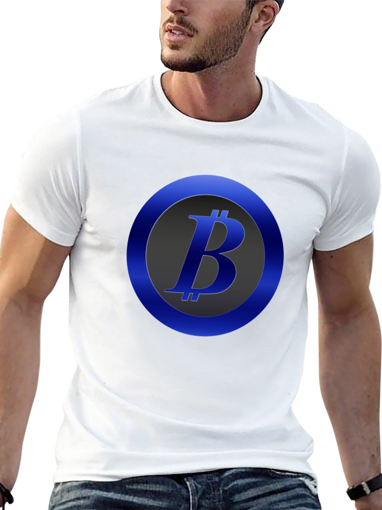 Bitcoin Logo Graphic Black T-Shirt