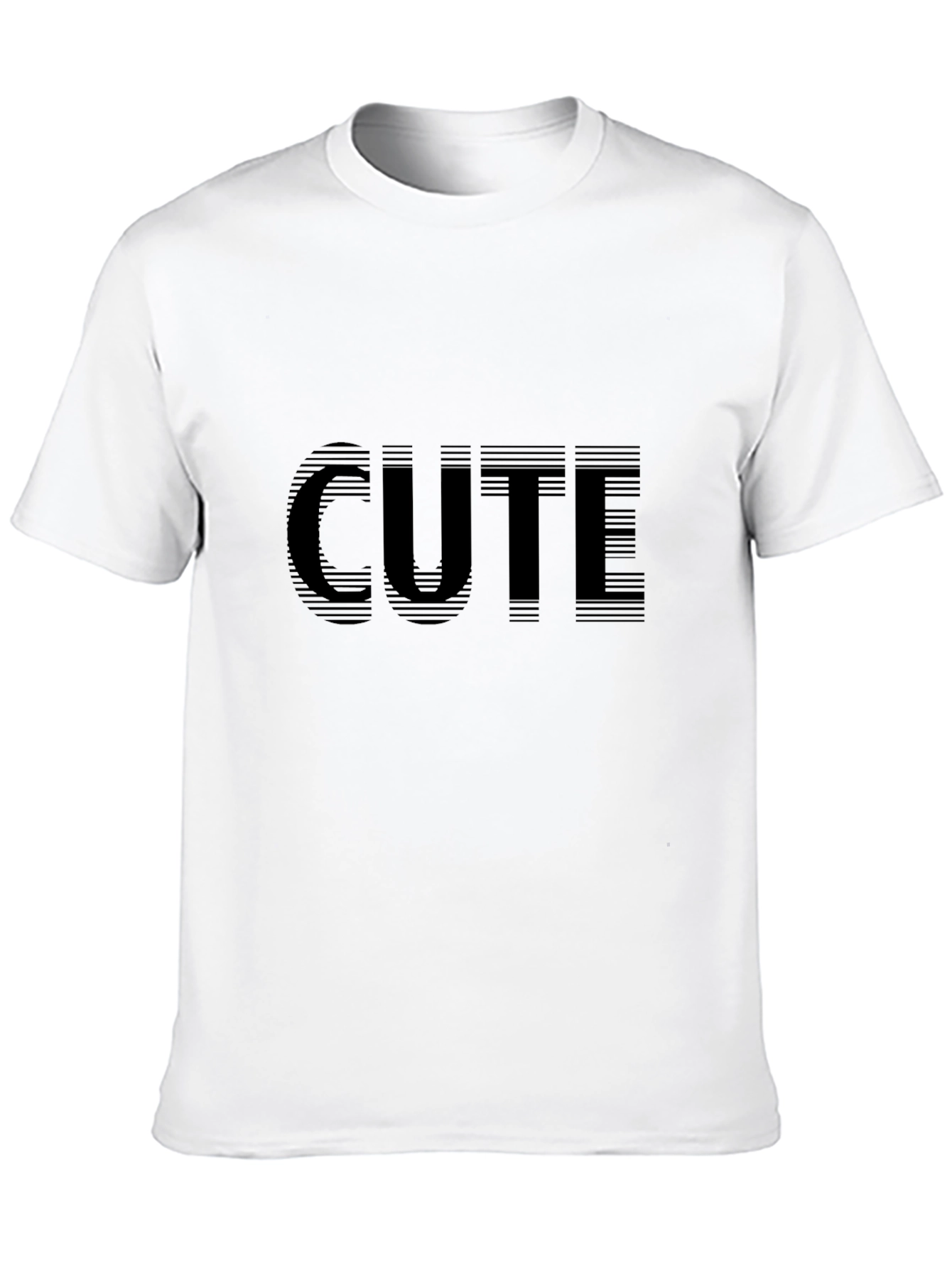 Mens Black Graphic T-Shirt - CUTE Design