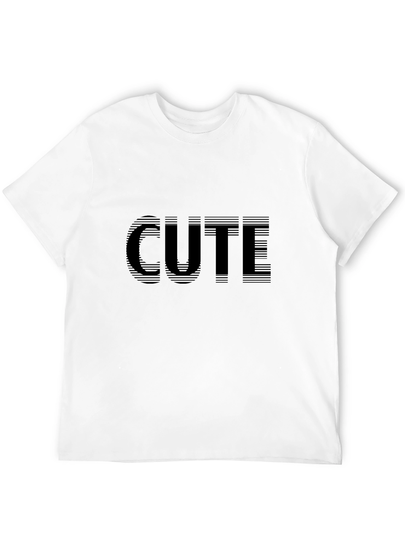 Mens Black Graphic T-Shirt - CUTE Design