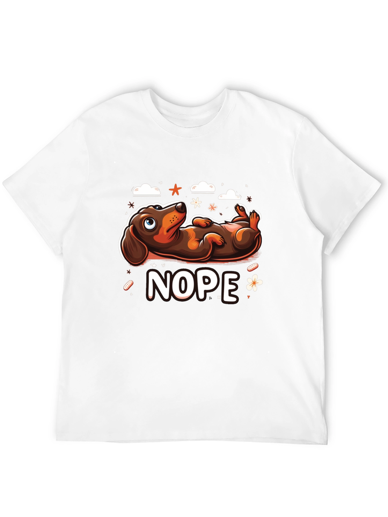 Nope Dachshund T-Shirt - Lazy Dog Graphic Tee