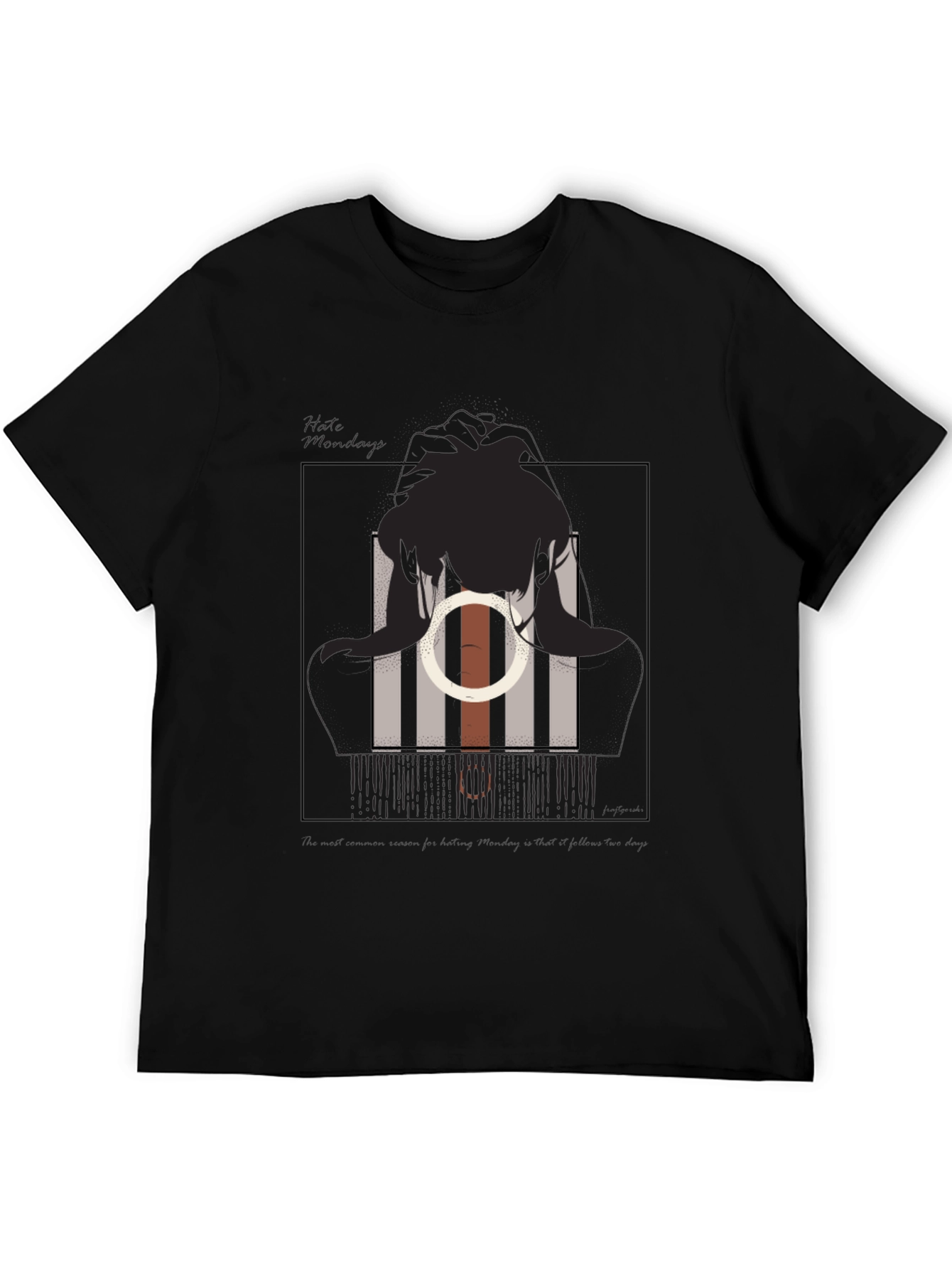 Abstract Silhouette Graphic Tee - Modern Style