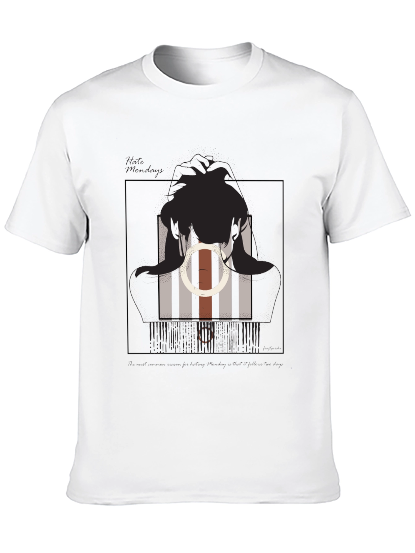Abstract Silhouette Graphic Tee - Modern Style