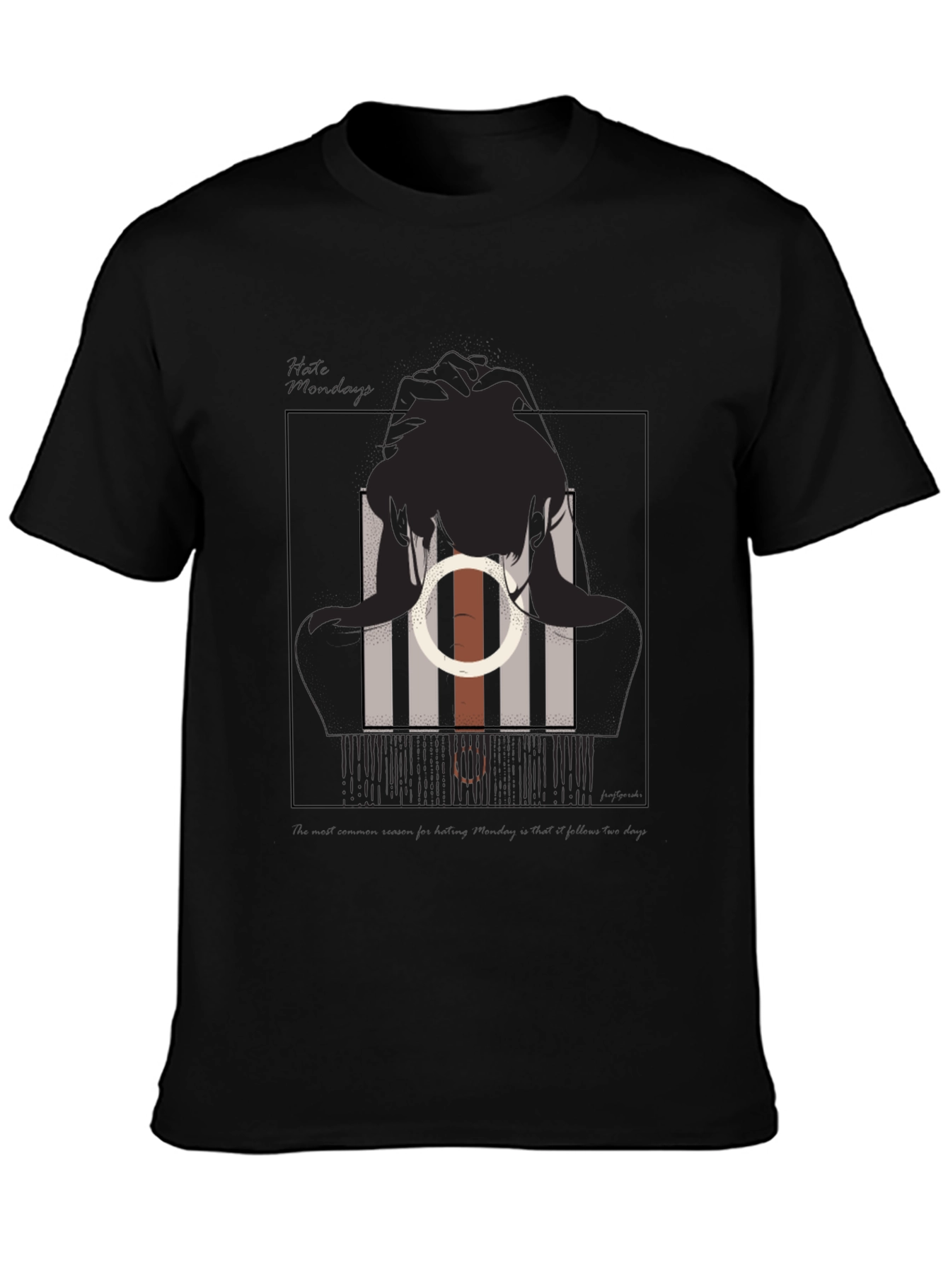 Abstract Silhouette Graphic Tee - Modern Style