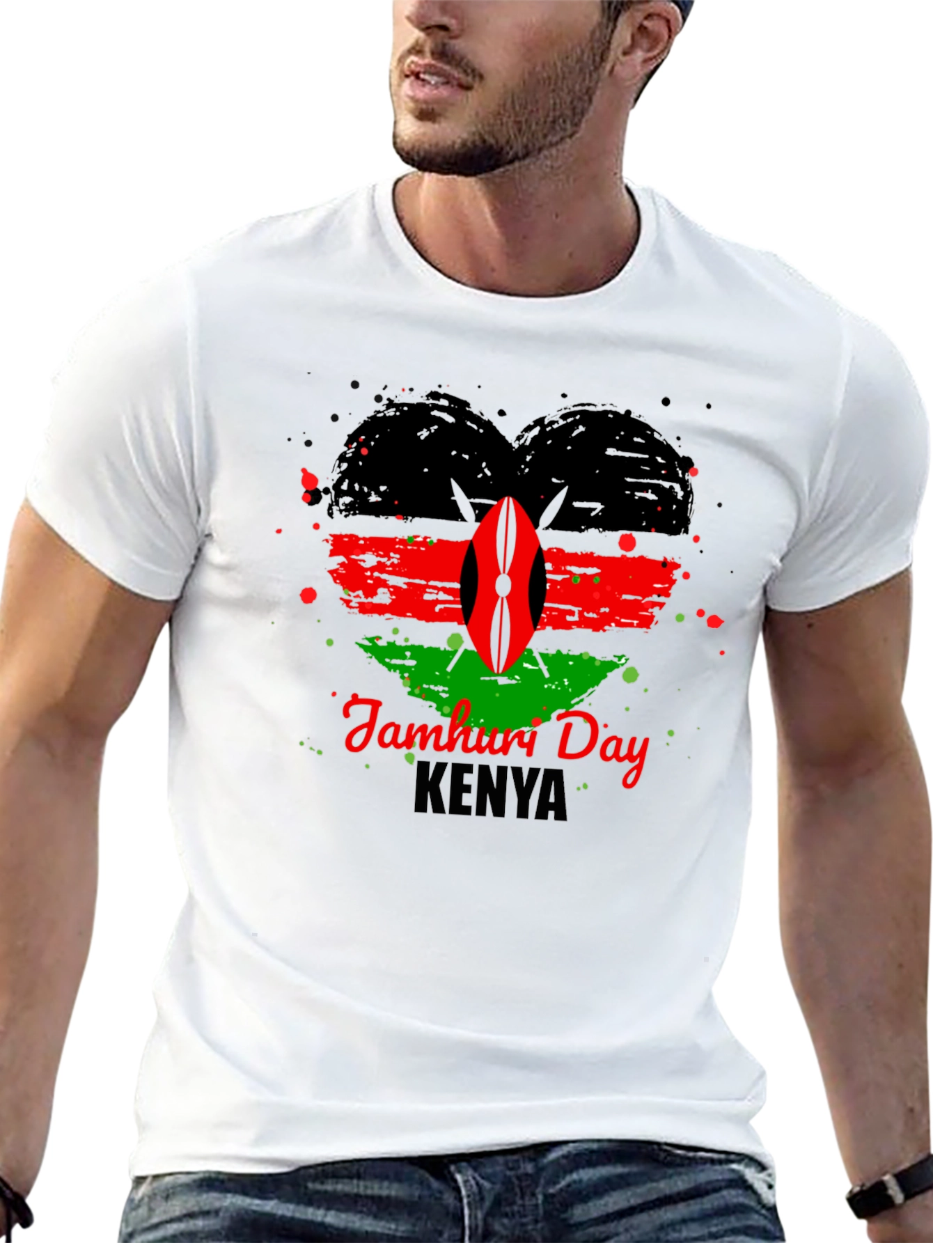 Kenya Jamhuri Day Heart T-Shirt