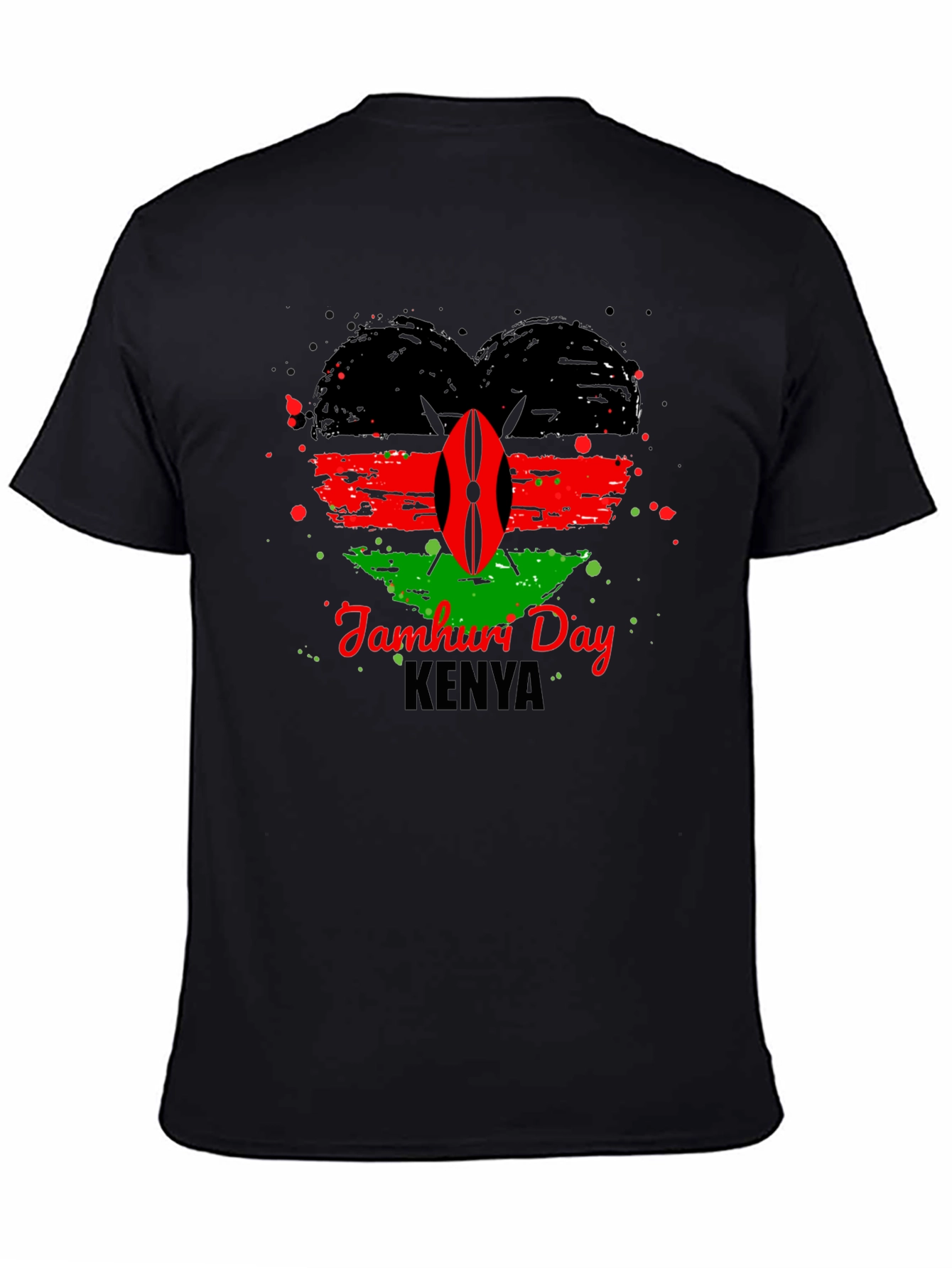 Kenya Jamhuri Day Heart T-Shirt
