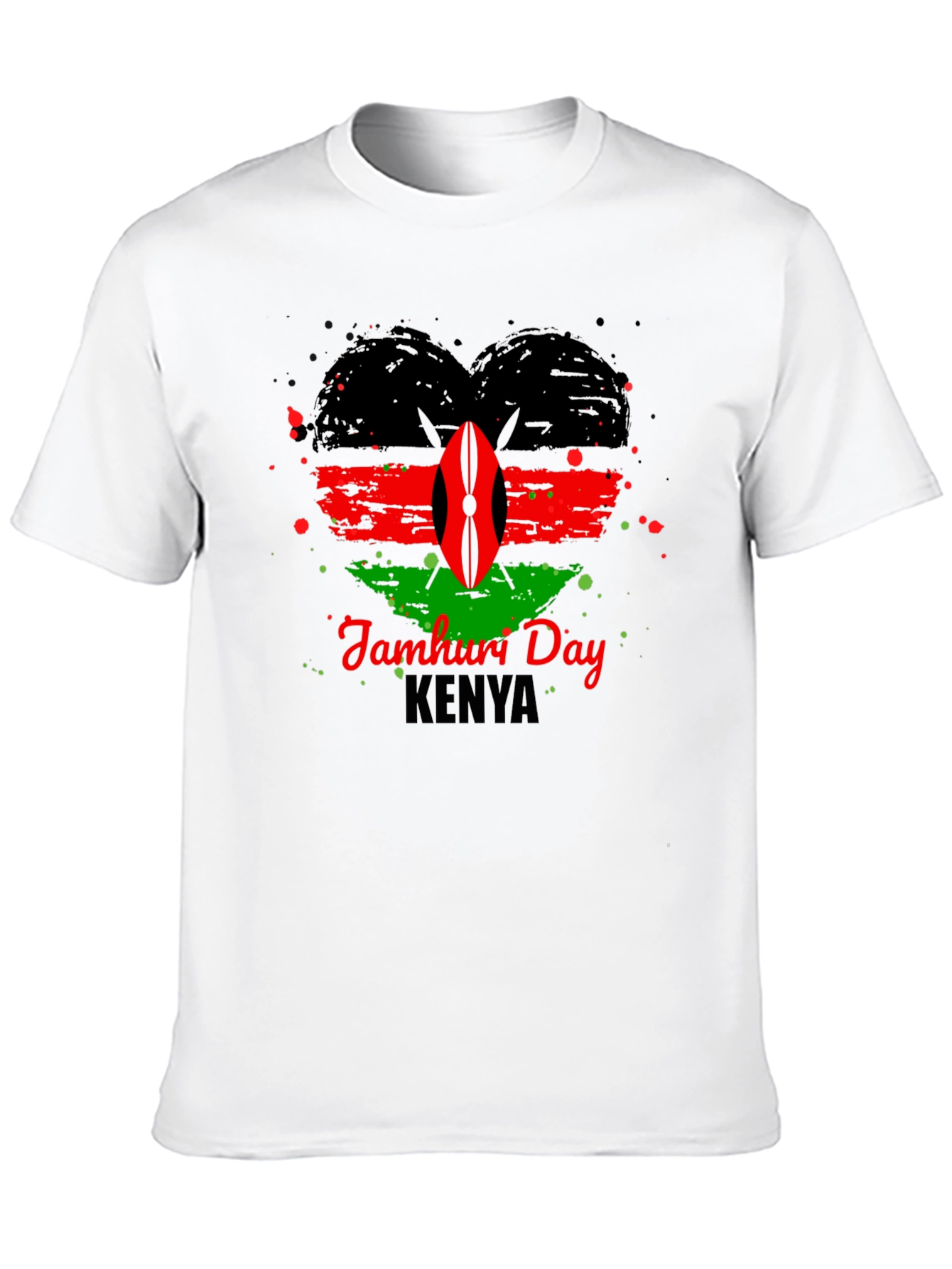 Kenya Jamhuri Day Heart T-Shirt
