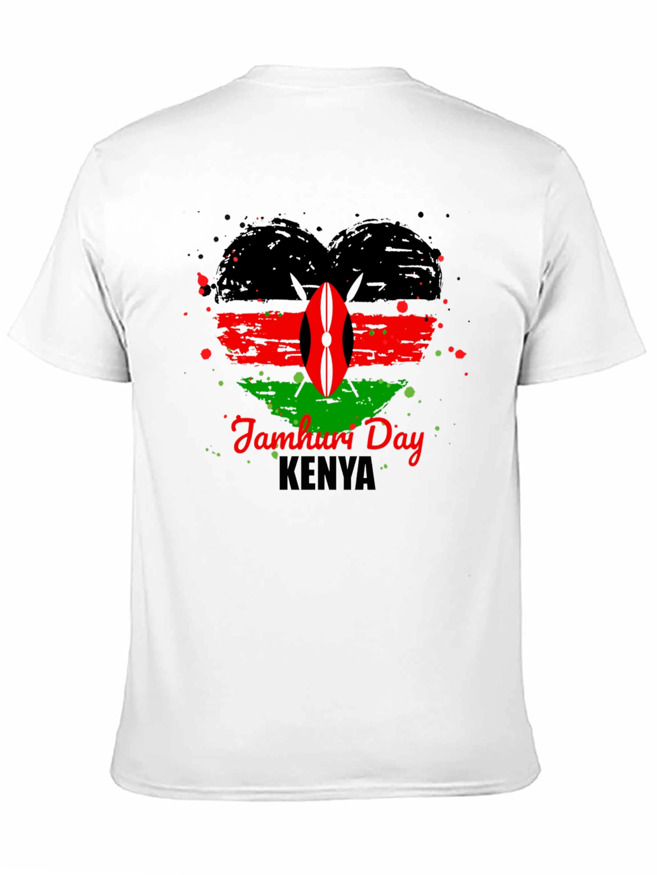 Kenya Jamhuri Day Heart T-Shirt