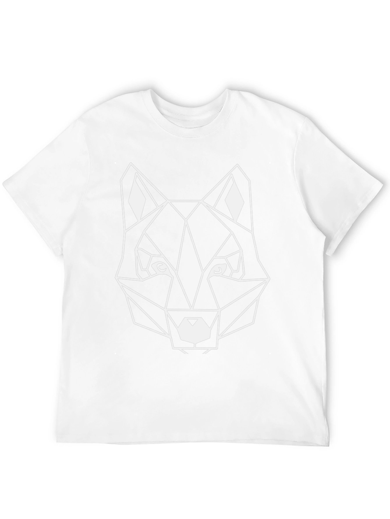 Geometric Wolf Graphic Tee - Black Unisex T-Shirt
