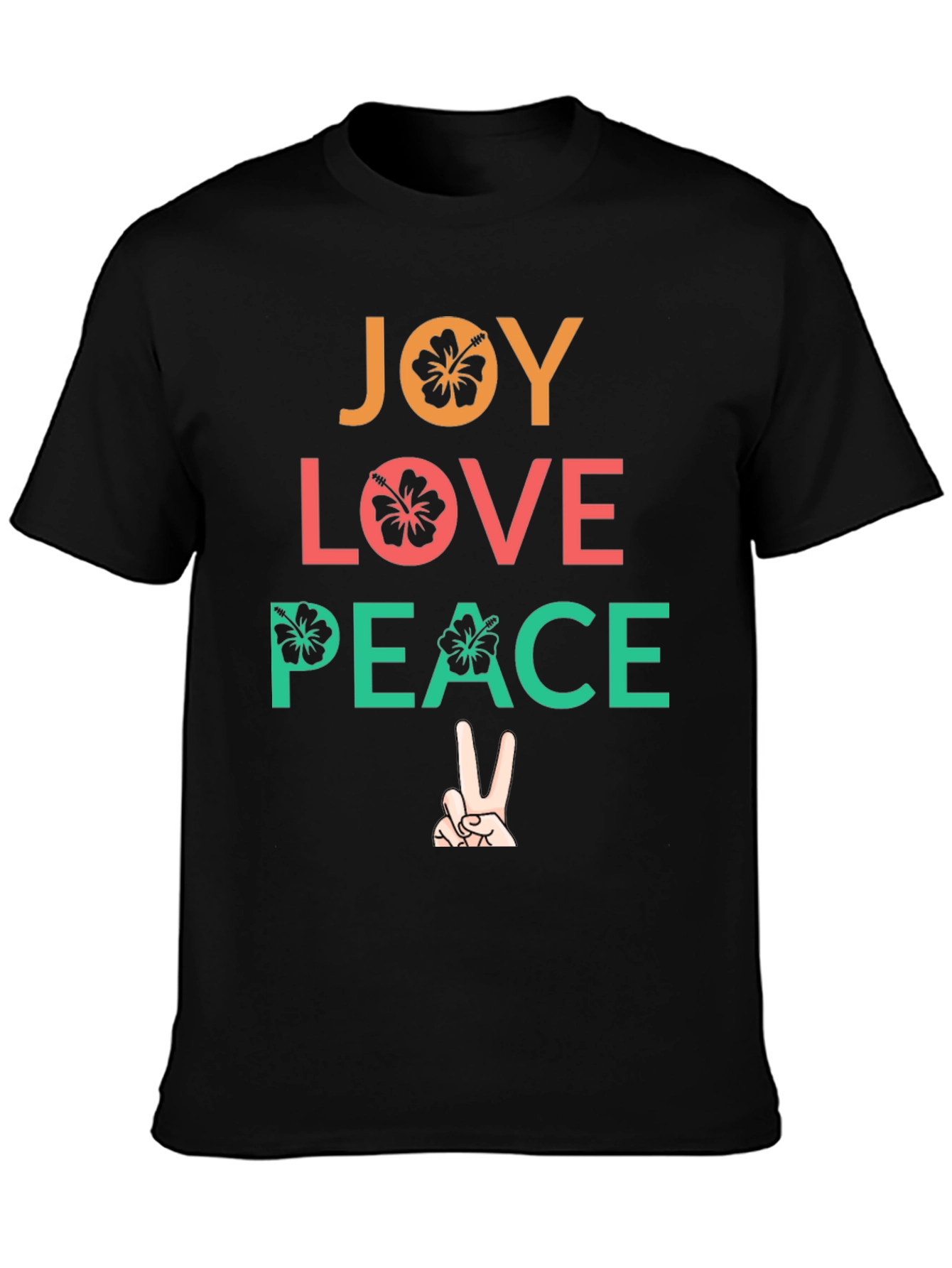 Joy Love Peace Graphic Tee - Positive Vibes T-Shirt