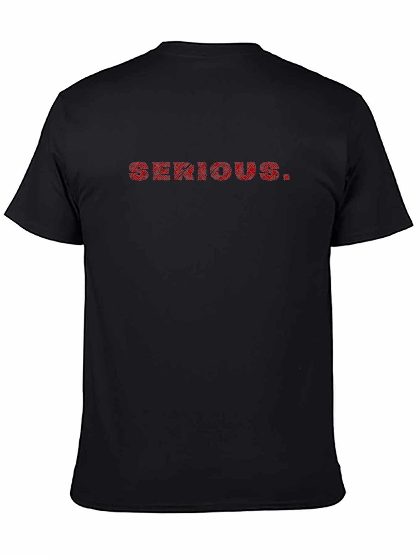 Serious Graphic Tee - Black Cotton Blend
