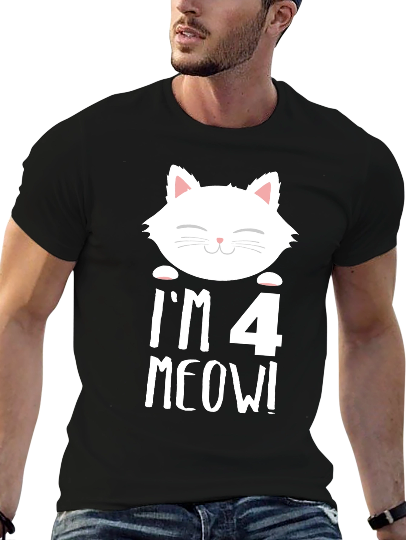 Im 4 Meow! Cat 4th Birthday T-Shirt