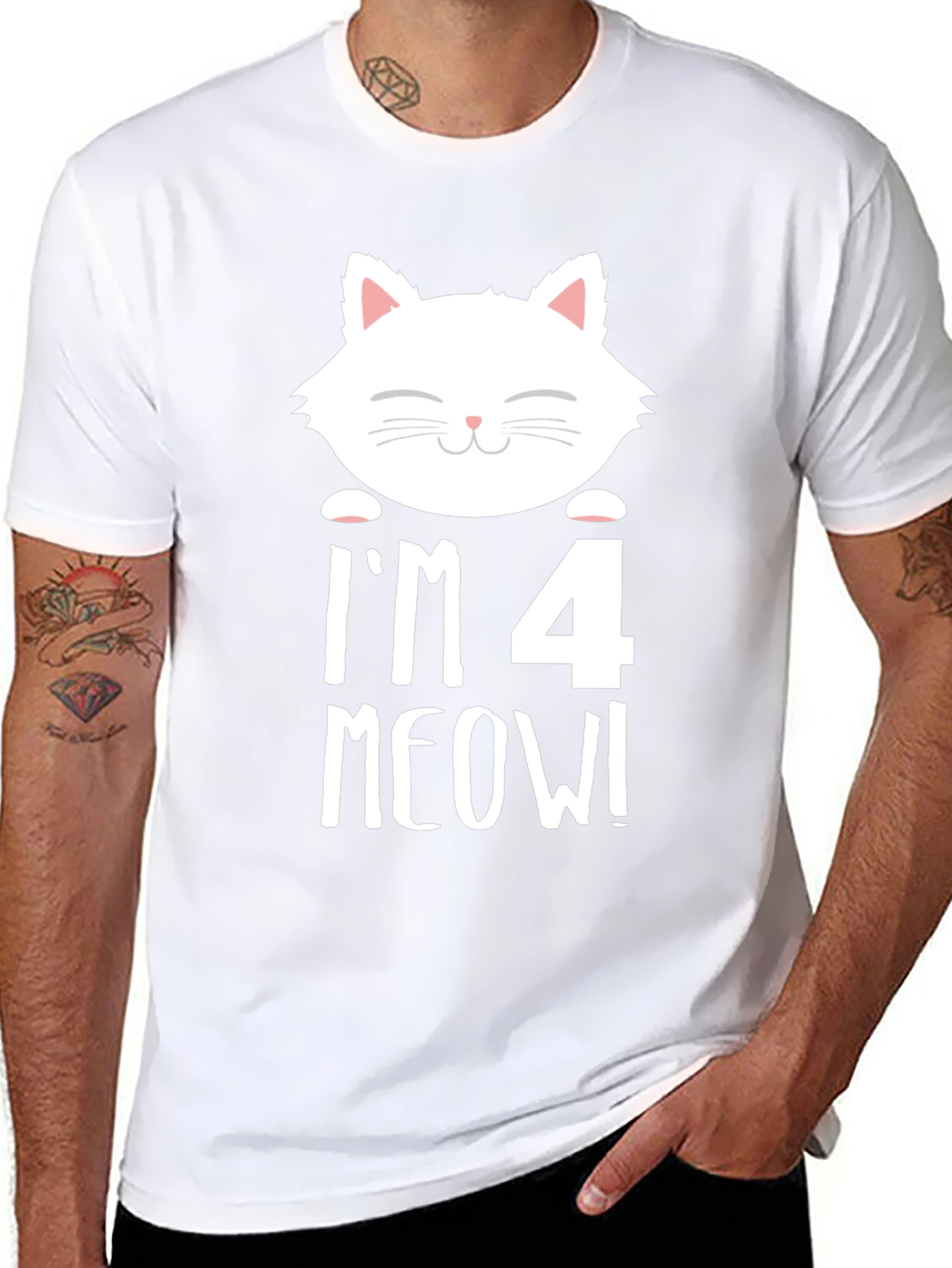 Im 4 Meow! Cat 4th Birthday T-Shirt