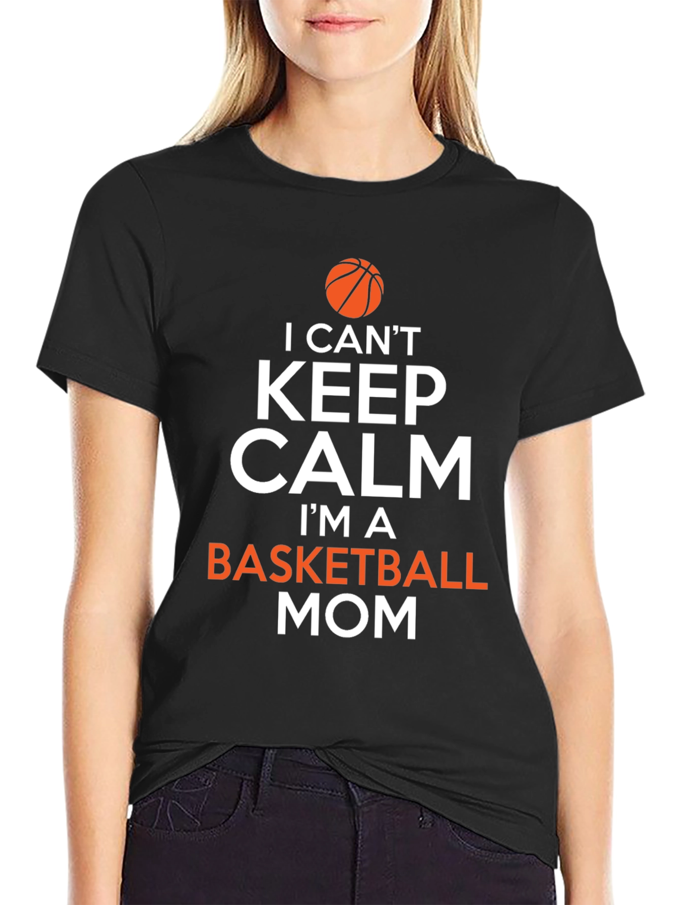 Basketball Mom T-Shirt - Keep Calm Design