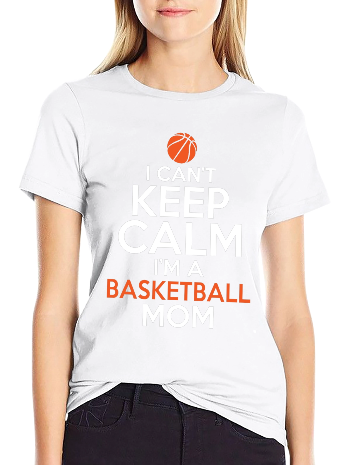 Basketball Mom T-Shirt - Keep Calm Design