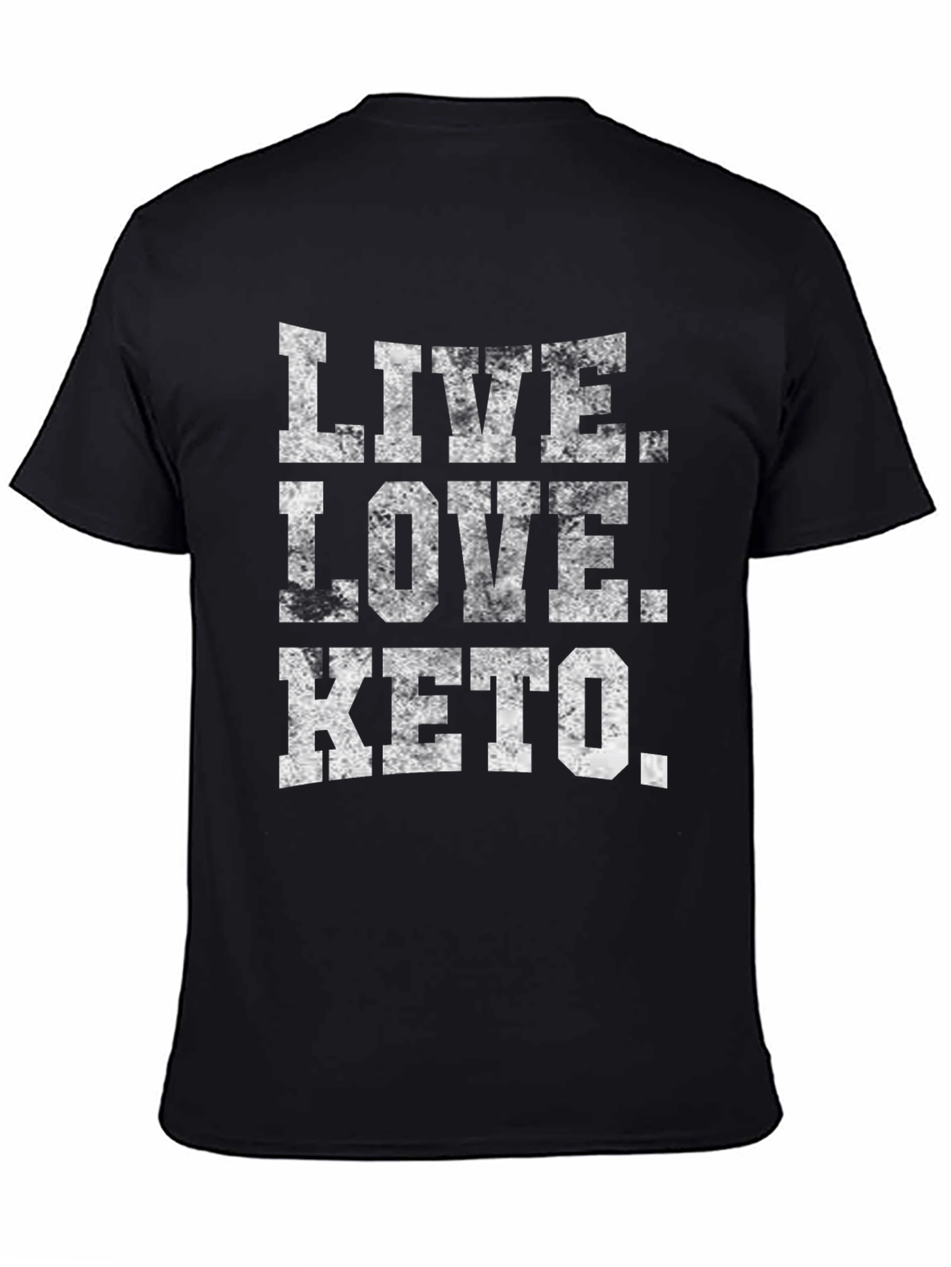 Live Love Keto T-Shirt - Black Cotton Graphic Tee