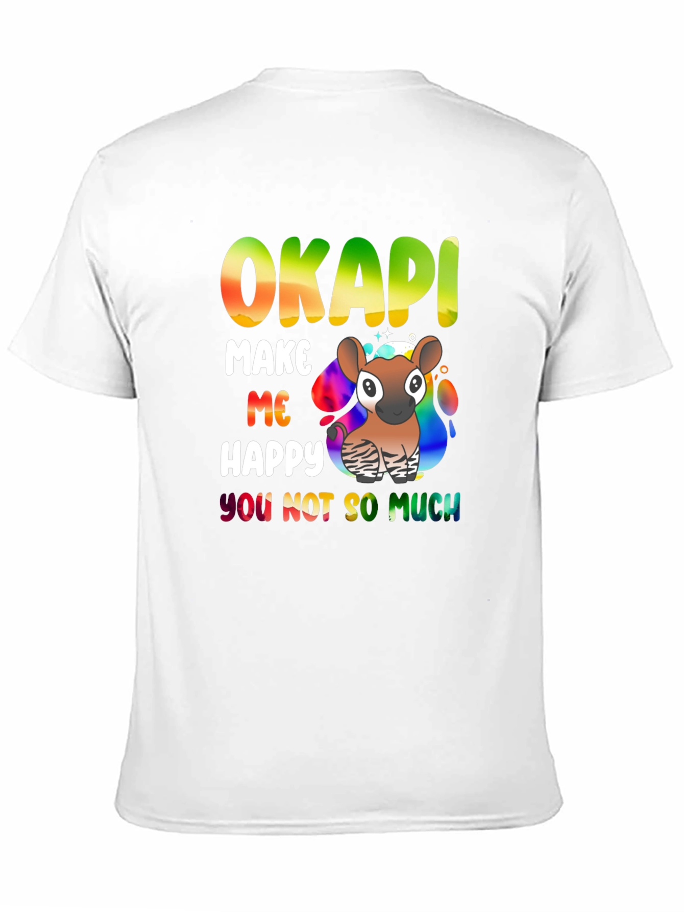 Okapi Graphic T-Shirt - Make Me Happy Design