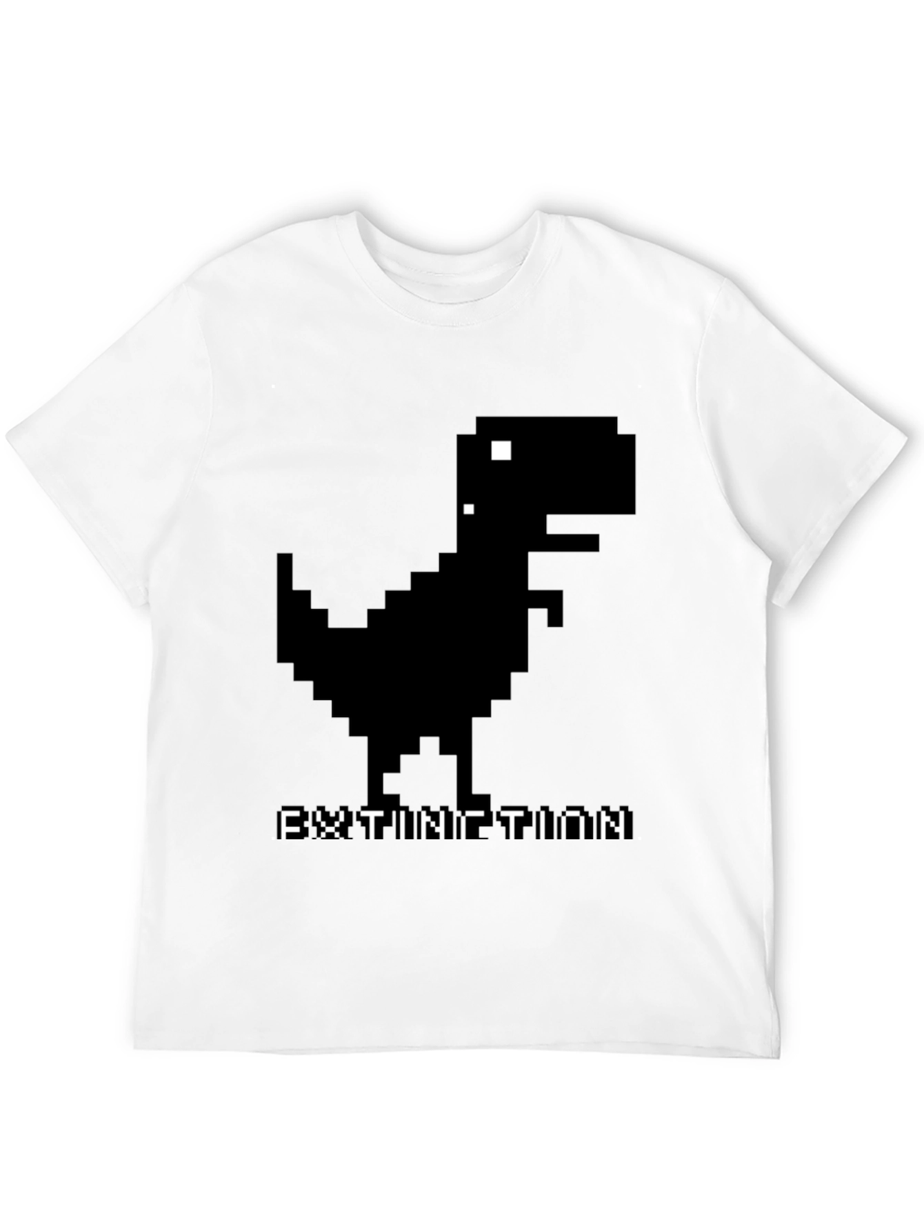 Extinction Dinosaur Pixel Art T-Shirt