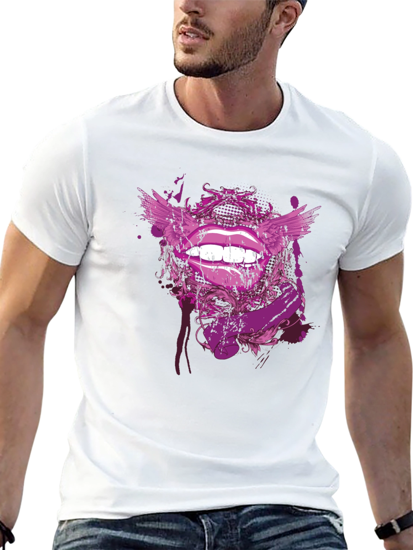 Graphic Lips T-Shirt - Bold Design