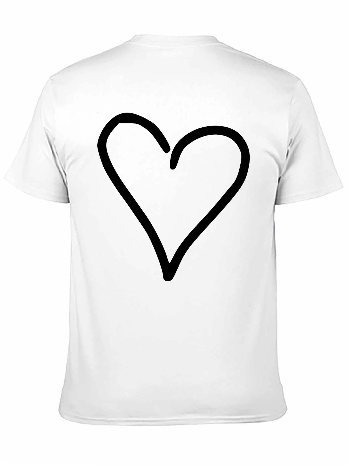 Heart Graphic Black T-Shirt - Casual Style
