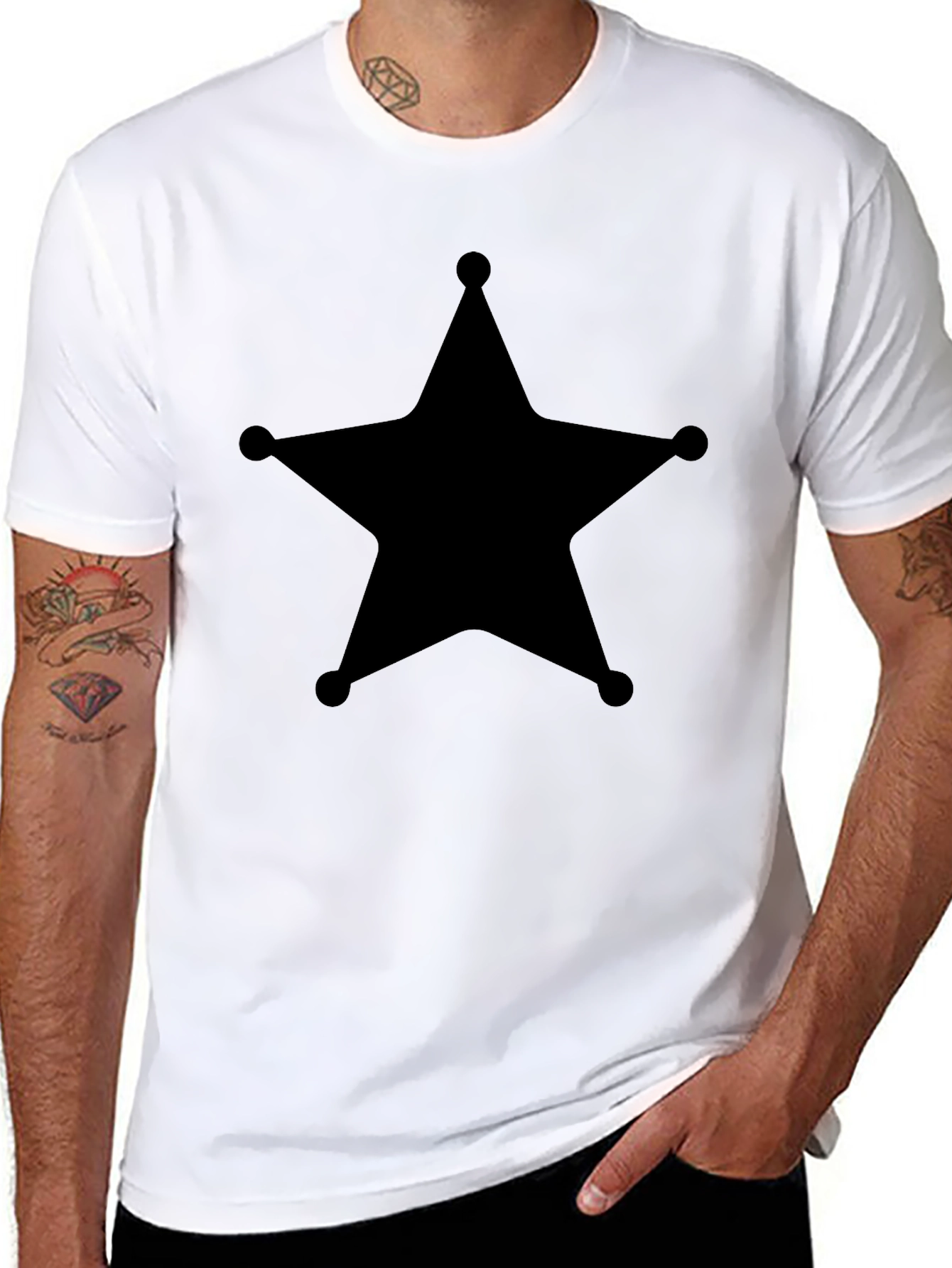 Sheriff Star Tee - Classic Black T-Shirt