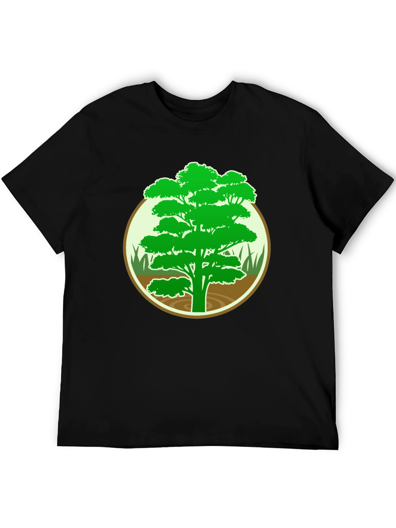 Nature Tree Graphic Tee - Mens Black T-Shirt