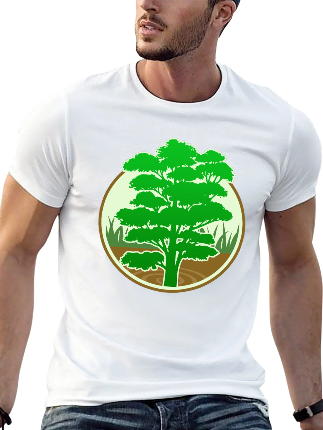Nature Tree Graphic Tee - Mens Black T-Shirt