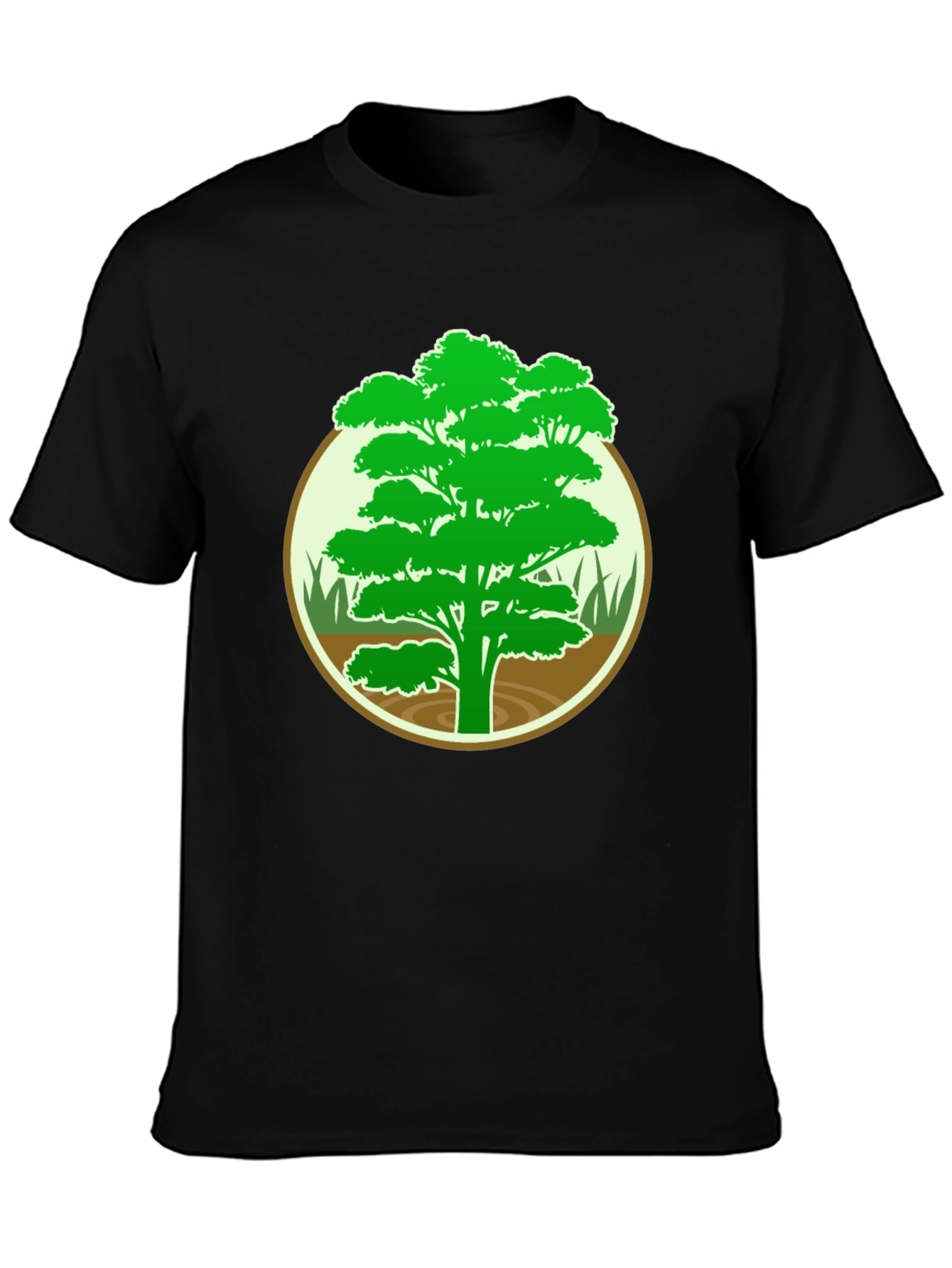 Nature Tree Graphic Tee - Mens Black T-Shirt