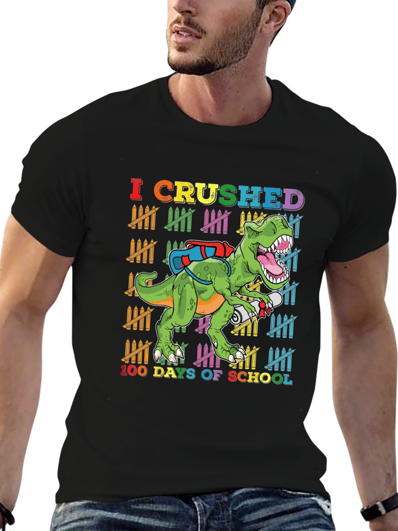 Crushed 100 Days T-Rex Back to School Shirt