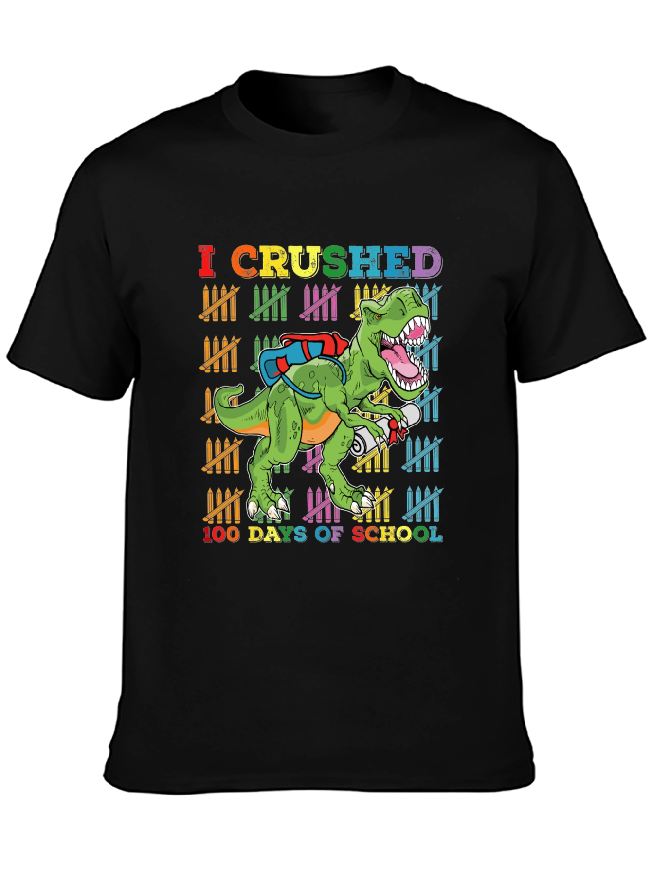 Crushed 100 Days T-Rex Back to School Shirt