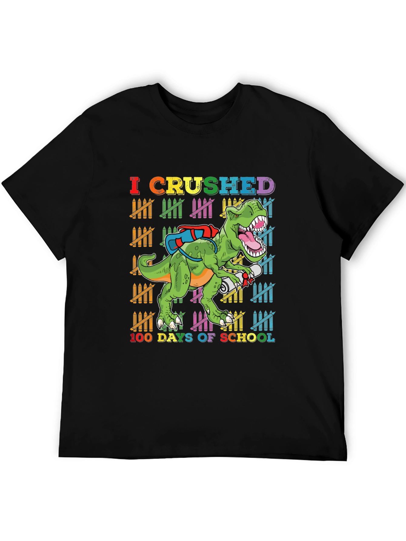 Crushed 100 Days T-Rex Back to School Shirt