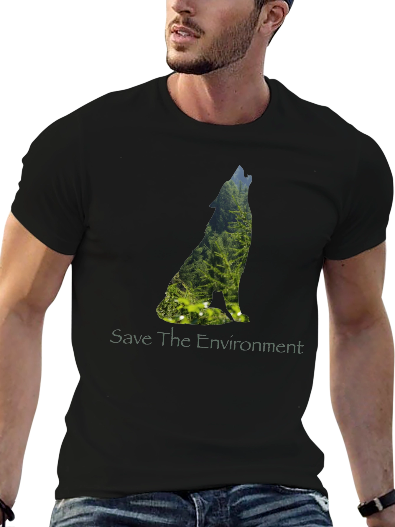 Save the Environment Wolf Graphic Tee