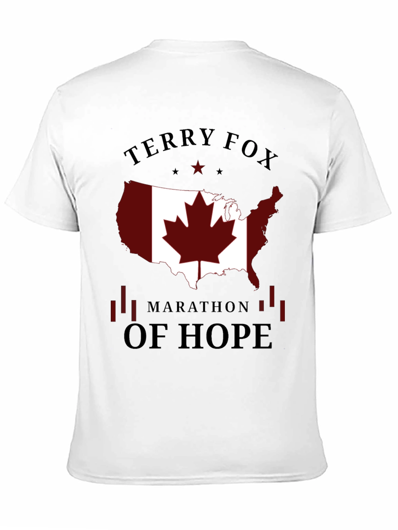 Terry Fox Marathon of Hope Black T-Shirt