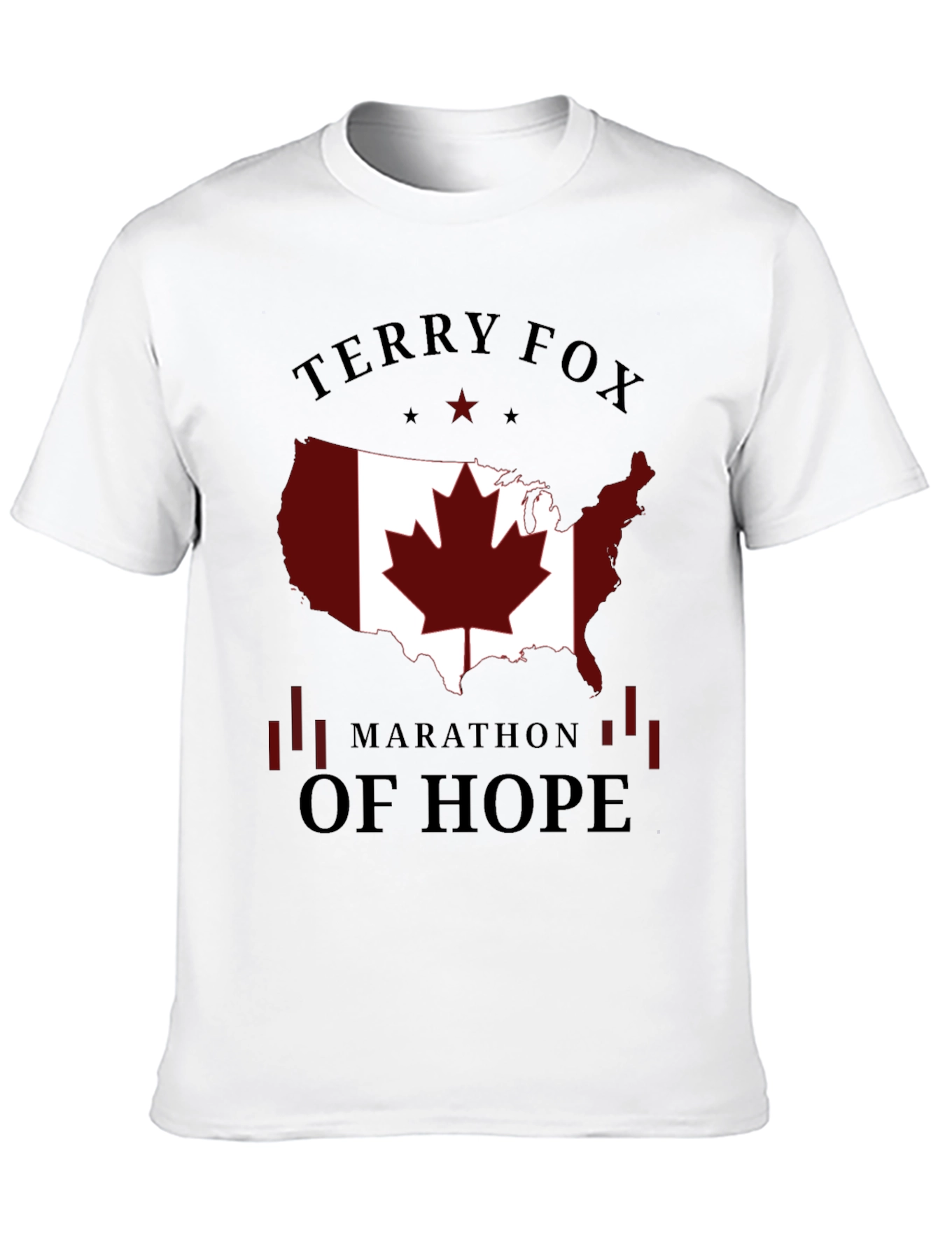 Terry Fox Marathon of Hope Black T-Shirt