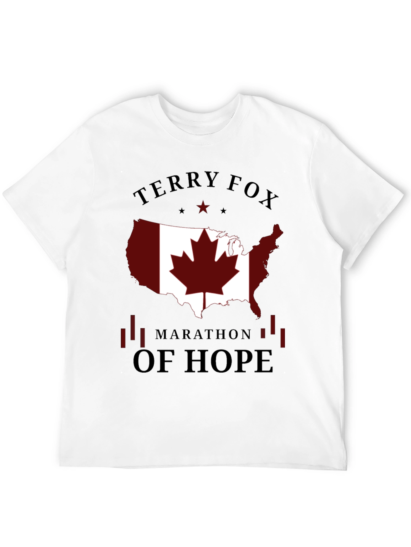 Terry Fox Marathon of Hope Black T-Shirt
