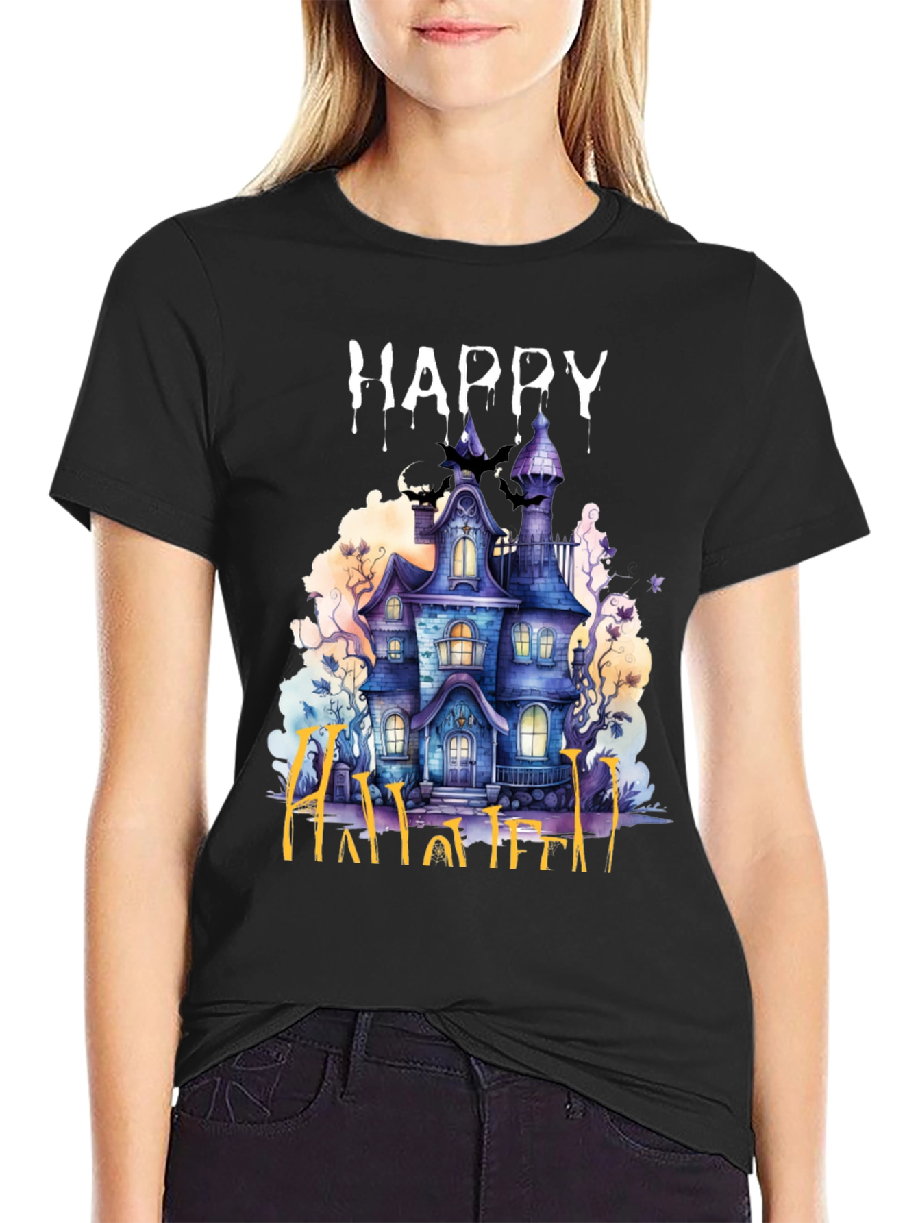 Happy Halloween Haunted House T-Shirt