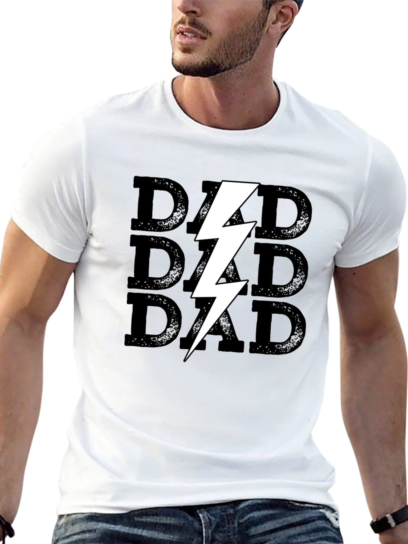 Dad Lightning Bolt Graphic T-Shirt