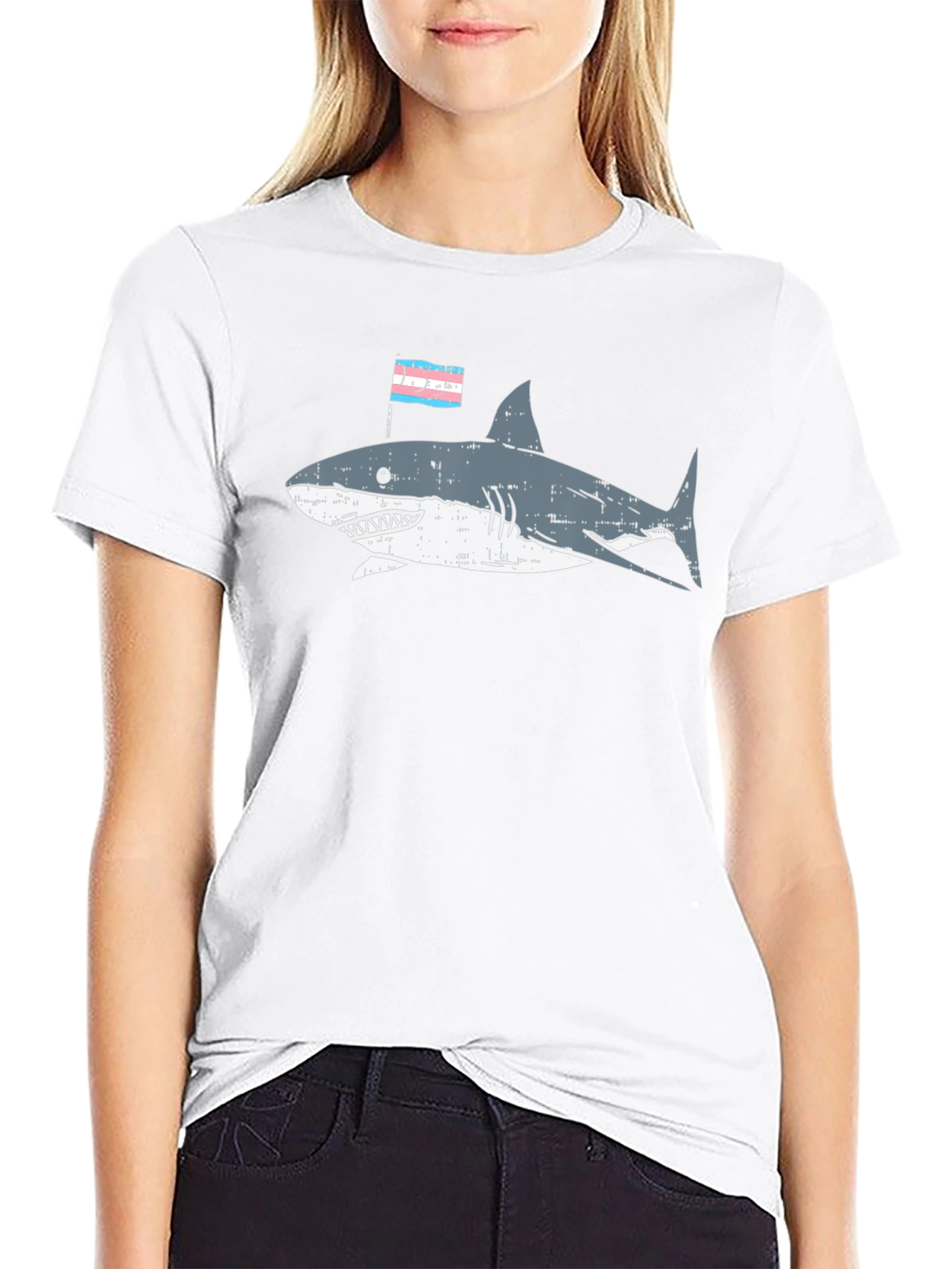 Transgender Shark T-Shirt - Prideful Ocean Lover