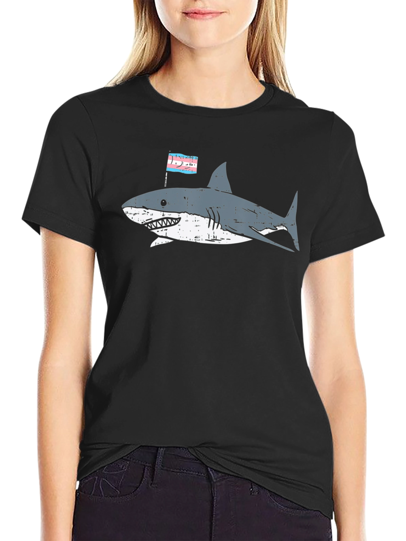 Transgender Shark T-Shirt - Prideful Ocean Lover