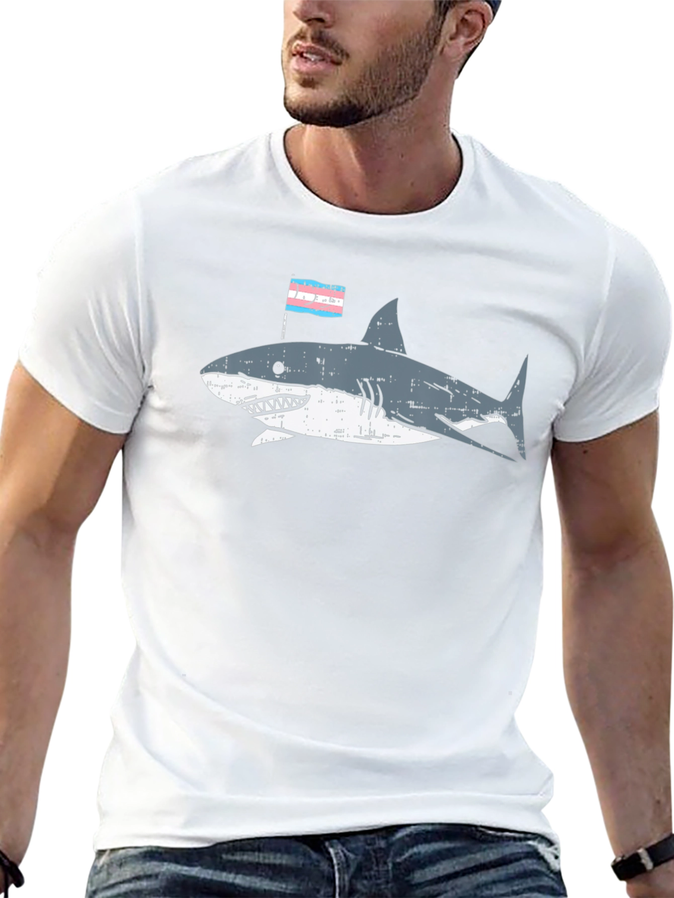 Transgender Shark T-Shirt - Prideful Ocean Lover