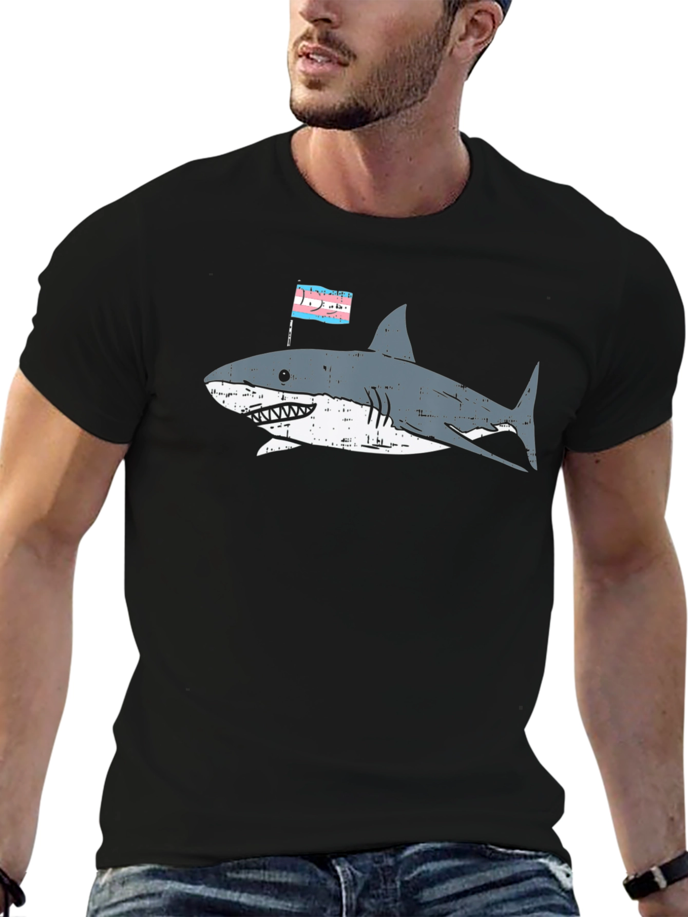 Transgender Shark T-Shirt - Prideful Ocean Lover