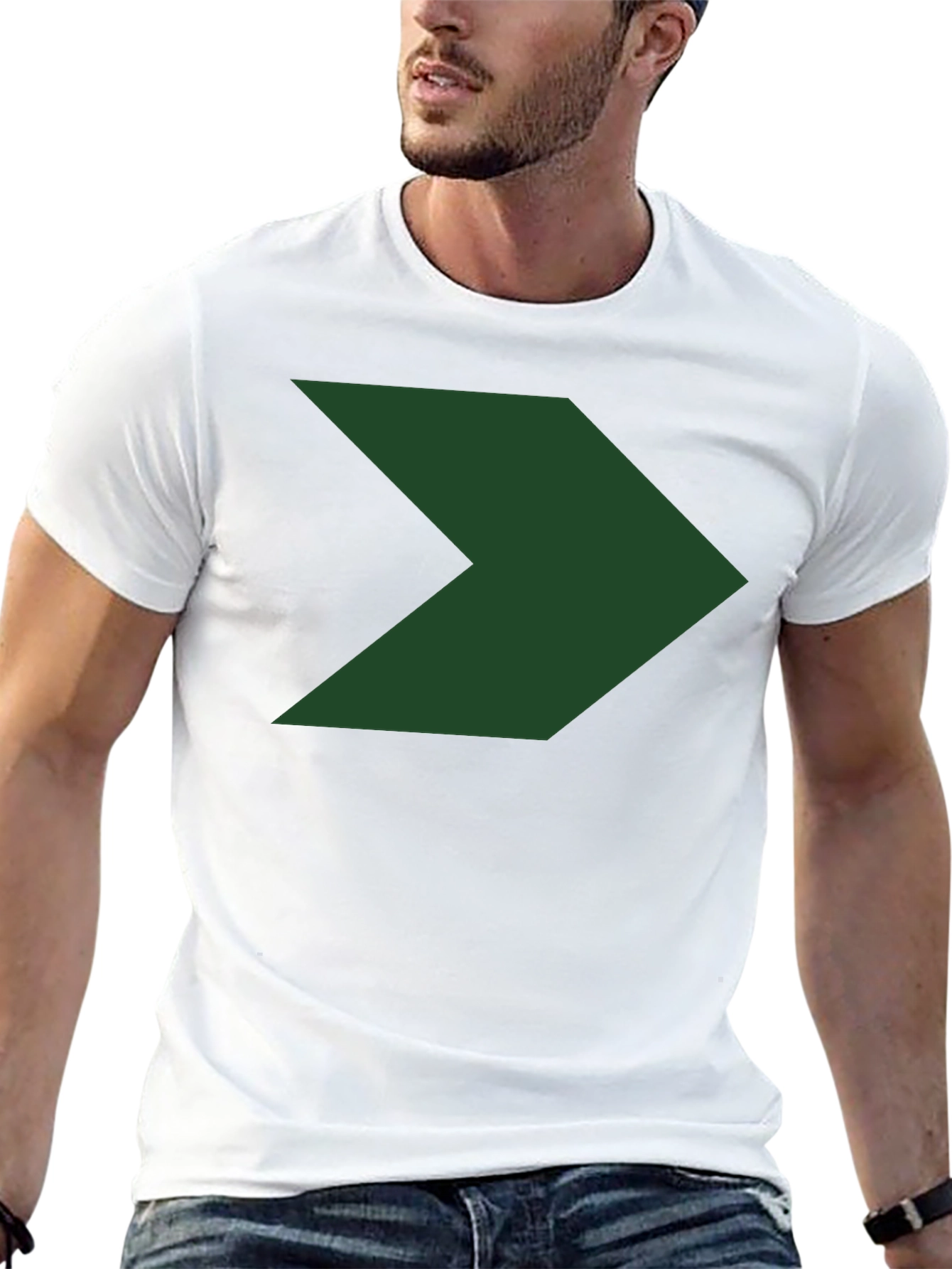 Right Arrow Graphic Tee - Casual Cotton T-Shirt