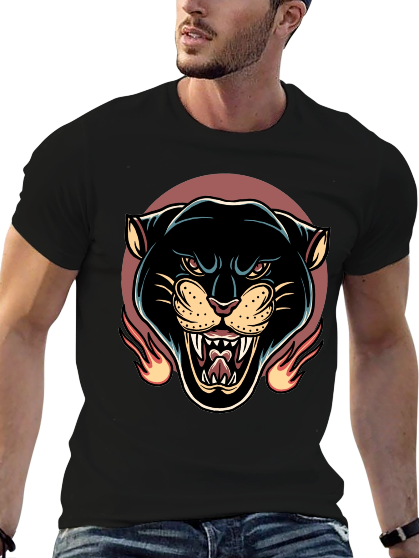 Black Panther Graphic Tee - Mens Fashion